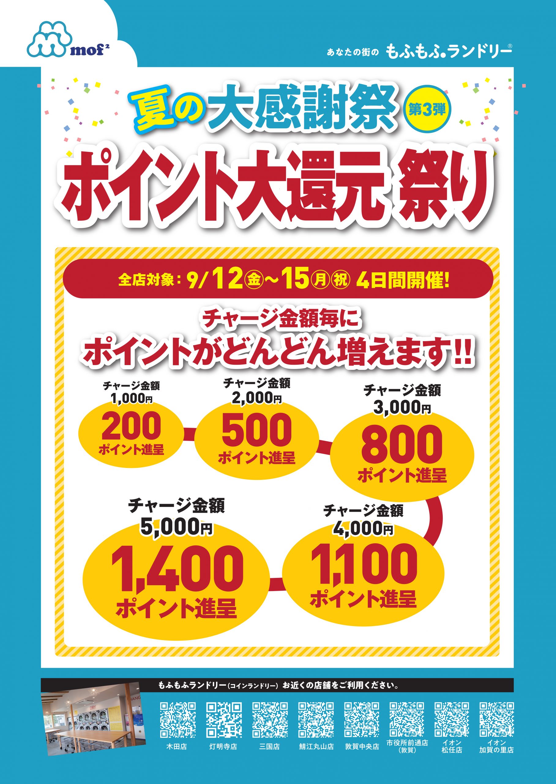 「もふもふランドリー」　【夏の大感謝祭 第3弾　ポイント大還元 祭り】